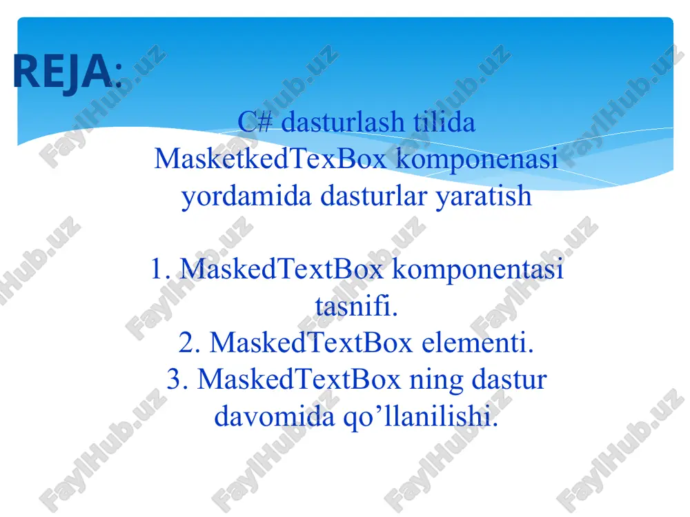 maskedtextbox komponentasi — PPT