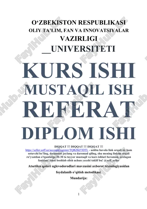 atsetilen qatori uglevodorodlari — DOCX
