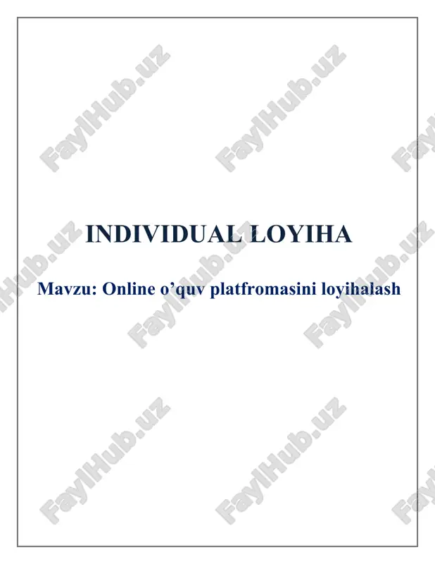 online o’quv platfromasi — DOCX