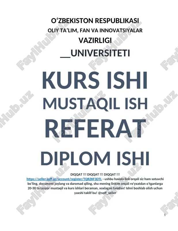 xalqaro mehnat taqsimoti — DOCX