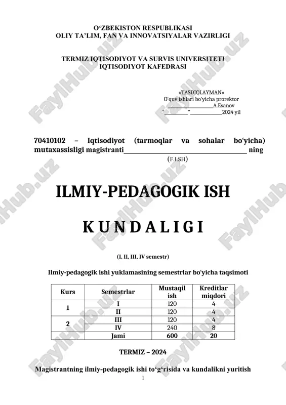 termiz iqtisodiyot va survis universiteti — DOCX