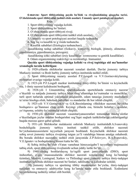 sport tibbiyoti — DOCX