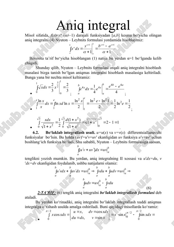 aniq integral — DOCX