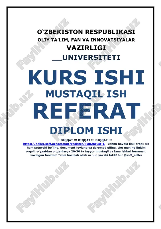 italiya iqtisodiyoti haqida — DOCX