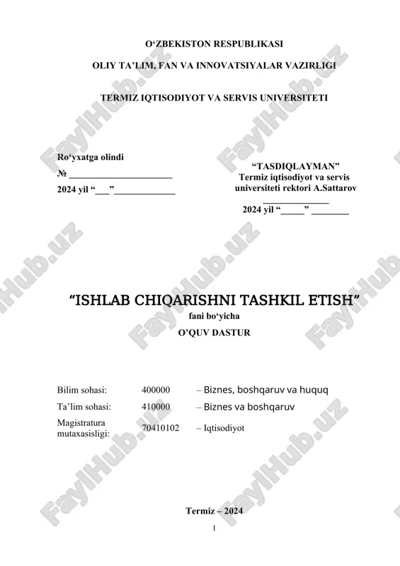 termiz iqtisodiyot va servis universiteti — DOCX