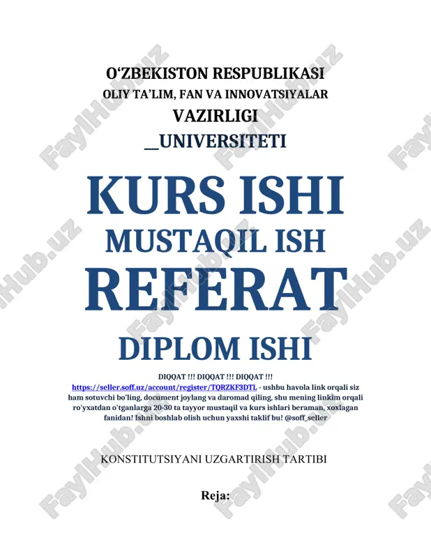 konstitutsiyani uzgartirish tartibi — DOCX