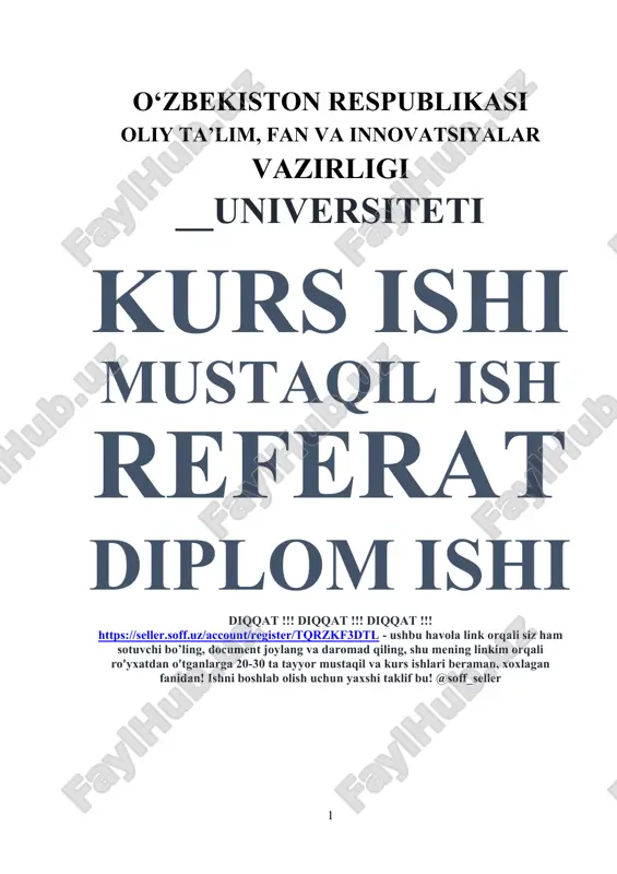 avtomobil modelini loyihalash va modellashtirish — DOCX