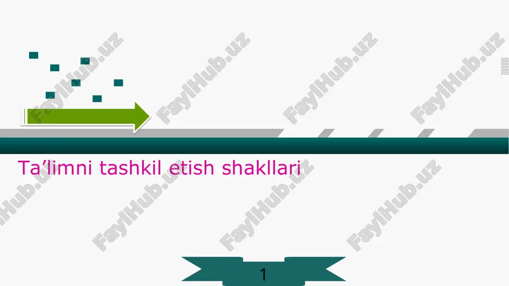 ta’limni tashkil etish shakllari — PPT