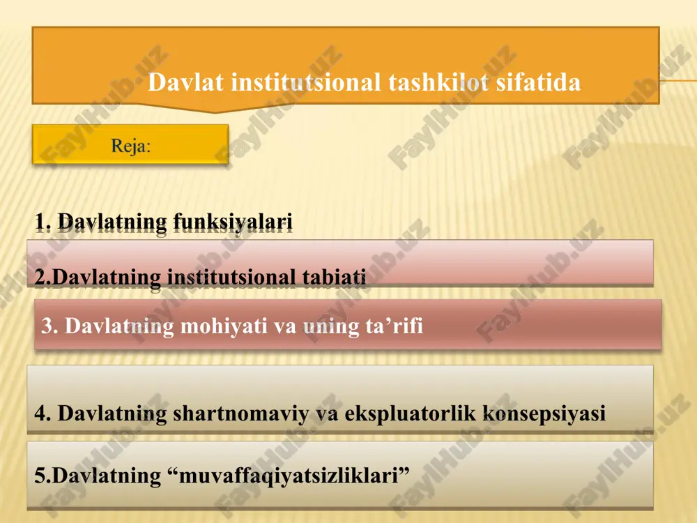 davlat institutsional tashkilot sifatida — PPT