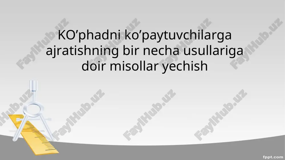 matematika faniga hissa qo’shgan ajdodlarimiz — PPT