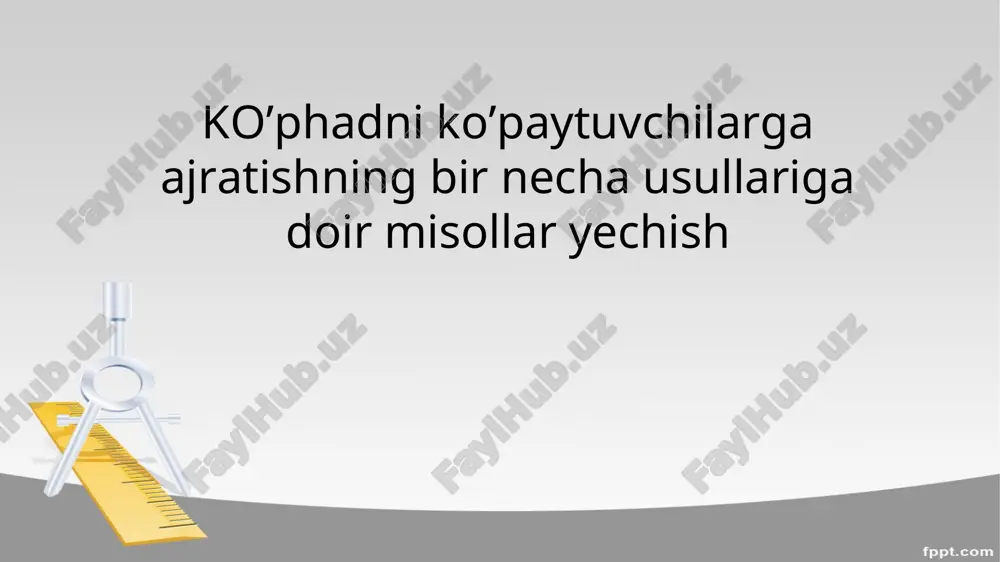 matematika faniga hissa qo’shgan ajdodlarimiz — PPT