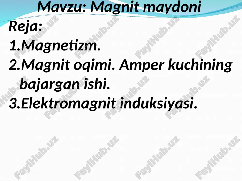 magnit maydoni — PPT