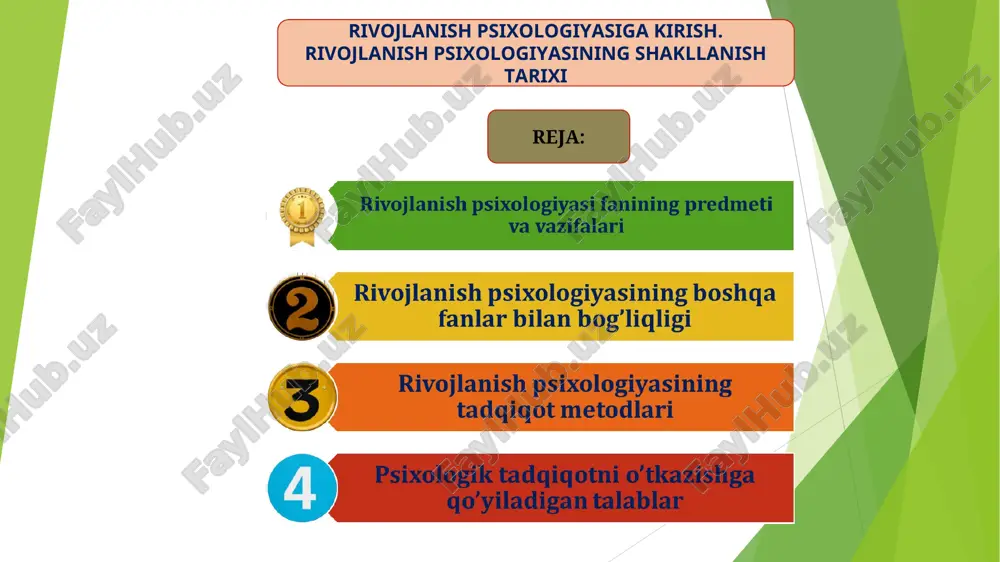 rivojlanish psixologiyasi — PPT