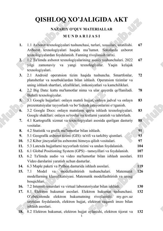 qishloq xo’jaligida akt — DOCX