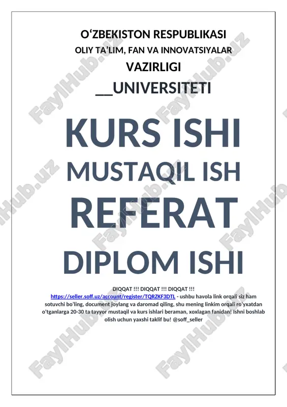 android operatsion tizimining rivojlanishi va ishlash printsipi — DOCX