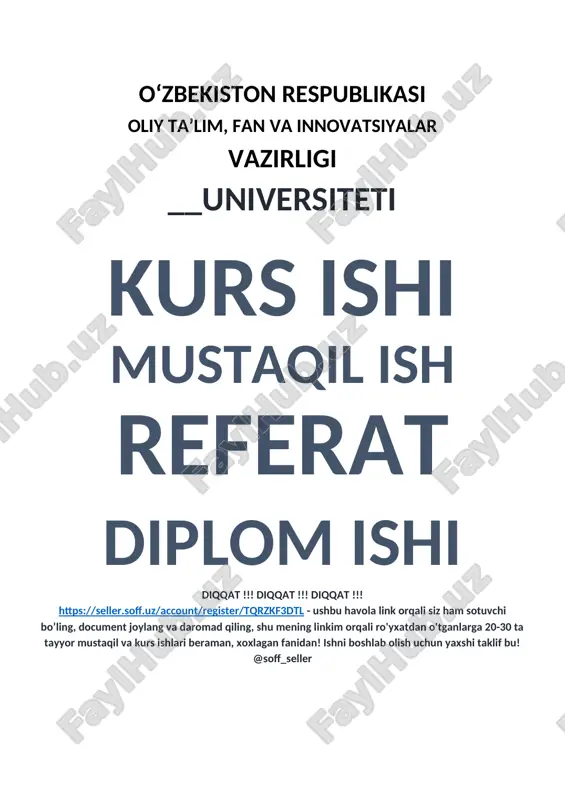statistik gipotezalarni tekshirish — DOCX