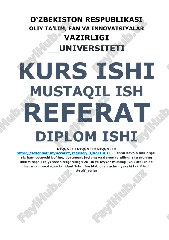 sanoat korxonalarida shartnomaviy munosabatlarni tashkil etish — DOCX