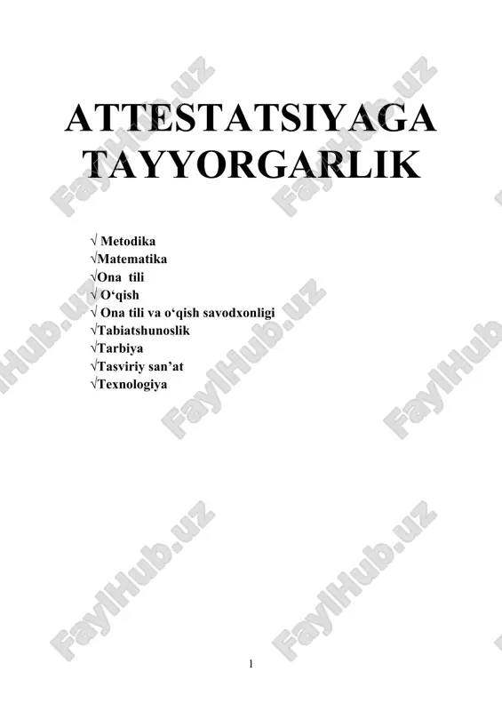 attestatsiyaga tayyorgarlik — DOCX