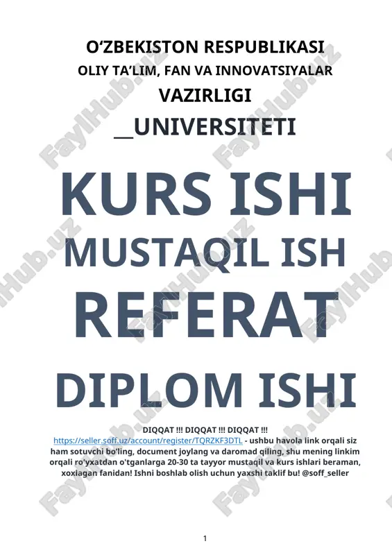 yumshoq o'yinchoqlarni loyihalash va modellashtirish — DOCX
