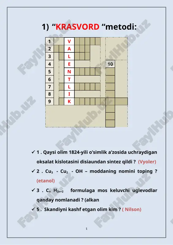 krasvord "metodi" — DOCX