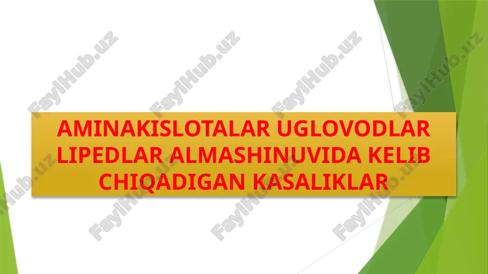 aminokislotalar — PPTX