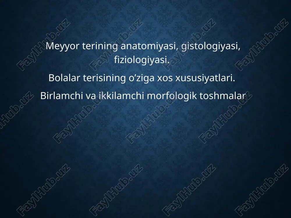 teri tuzilishi — PPT