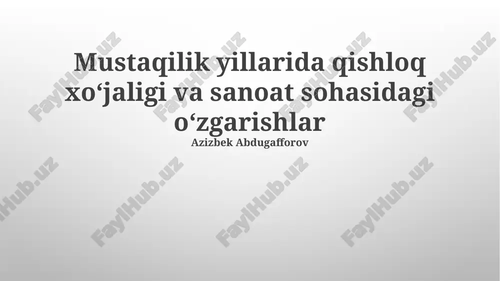 to‘qimachilik sanoati — PPTX