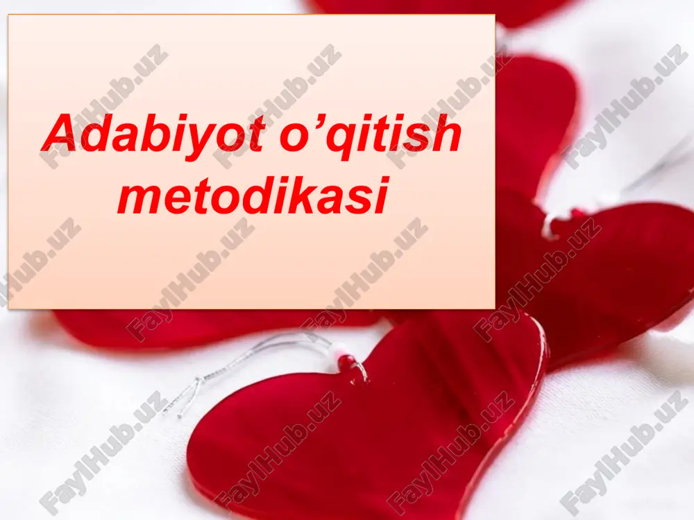 adabiyot o ‘qitish metodikasi — ZIP