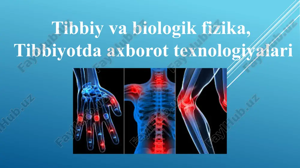 tibbiyotda axborot texnologiyalari — PPTX