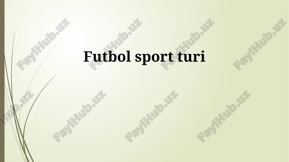 futbol-sport turi — PPTX