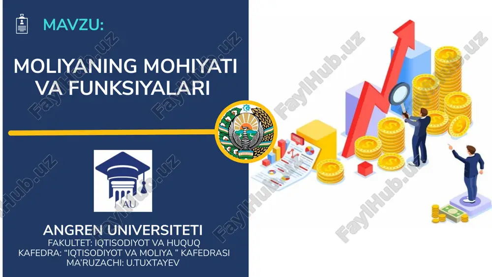 moliyaning mohiyati va funksiyalari — PPTX