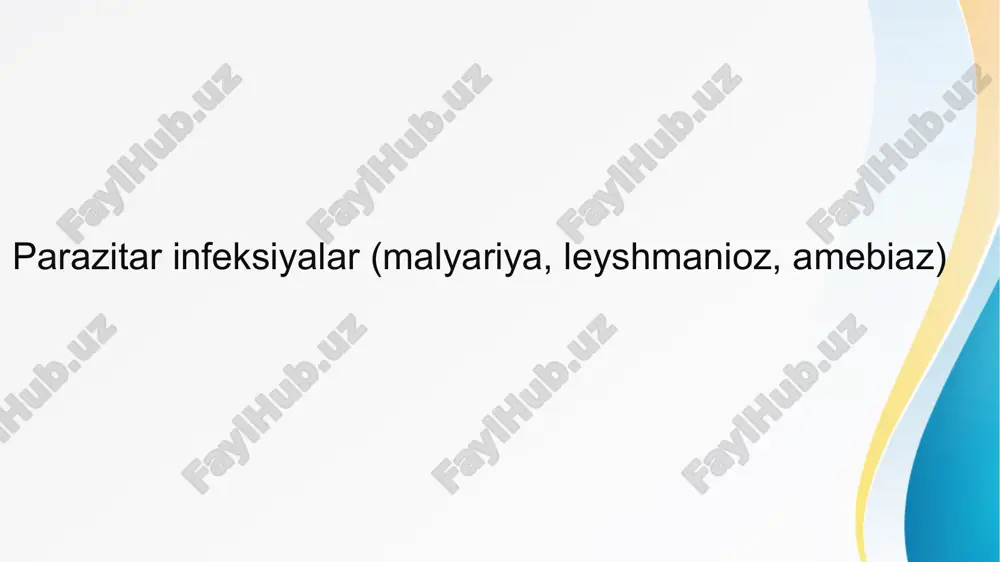 parazitar infeksiyalar (malyariya, leyshmanioz, amebiaz) — ZIP