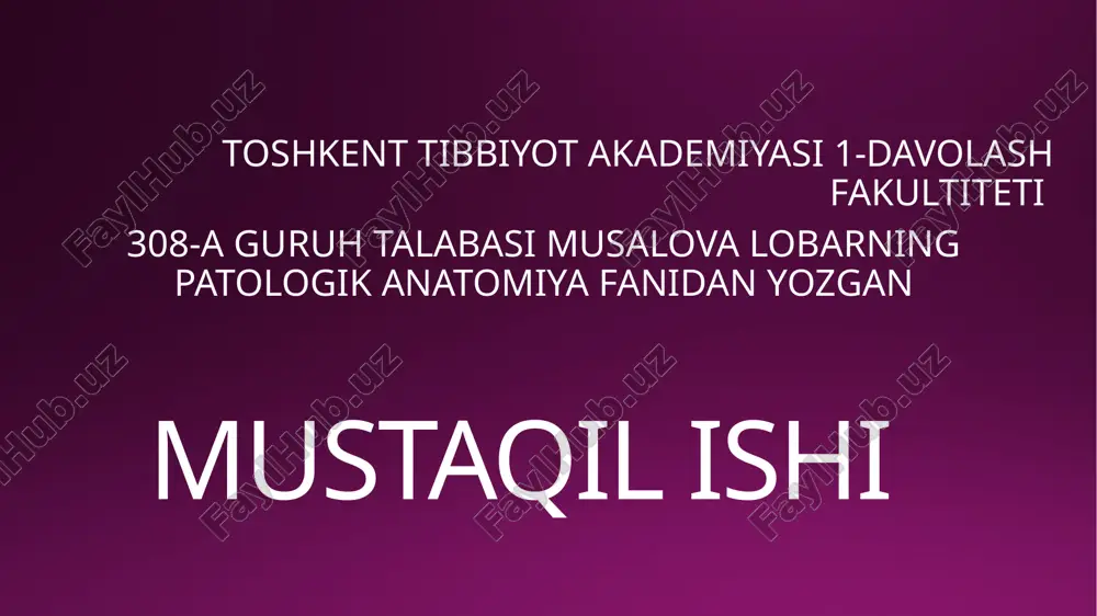 infeksion kasalliklarni diagnostika usullari — PPTX