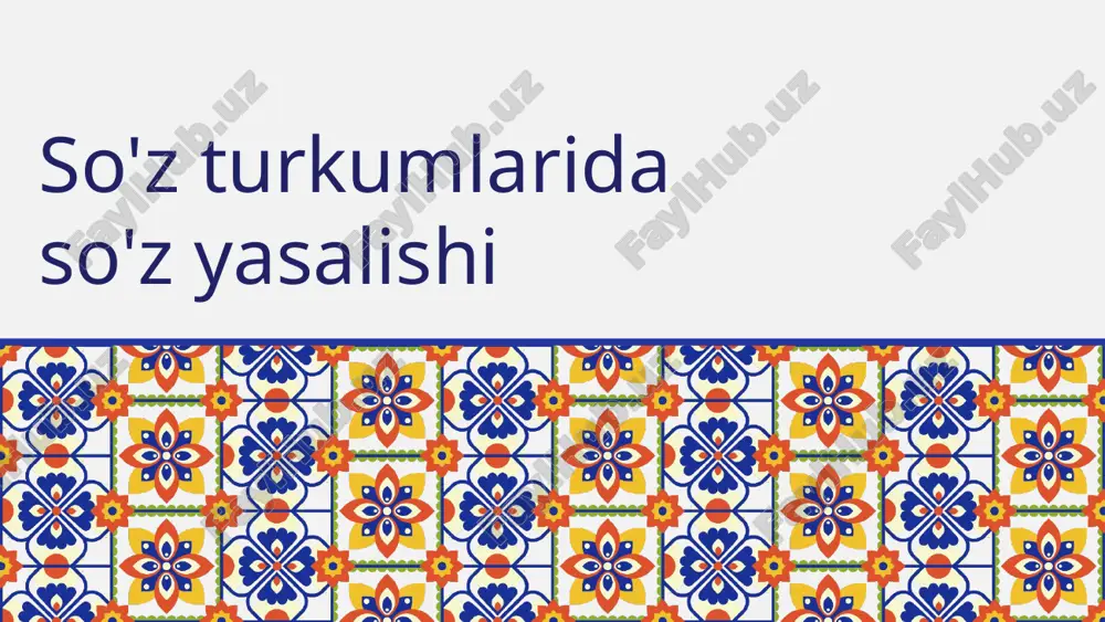 soʻz turkumlari — PPTX