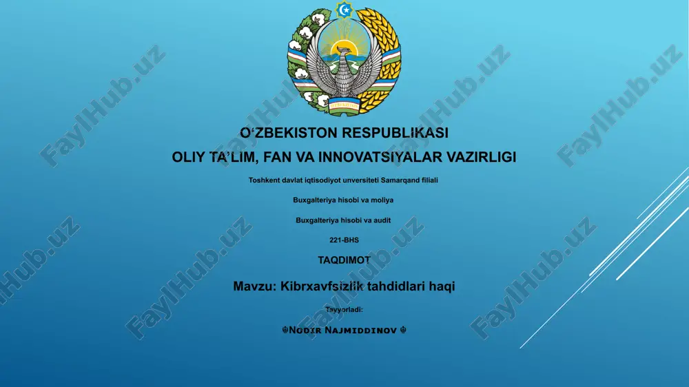 buxgalteriya hisobi va audit — PPTX