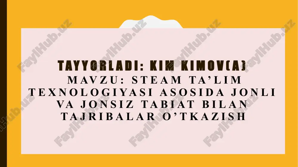 steam ta’lim texnologiyasi — PPTX