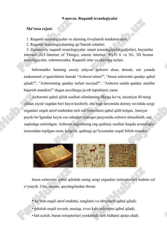 raqamli texnologiyalar — DOCX