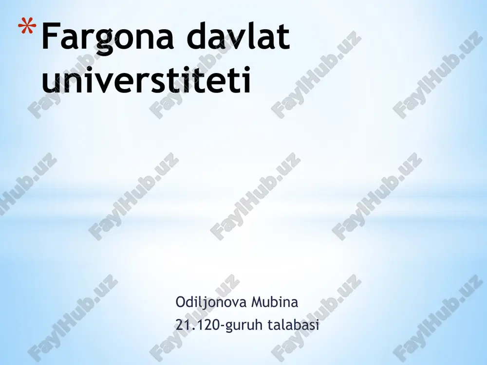 yagona identifikatsiya tizimi — PPTX