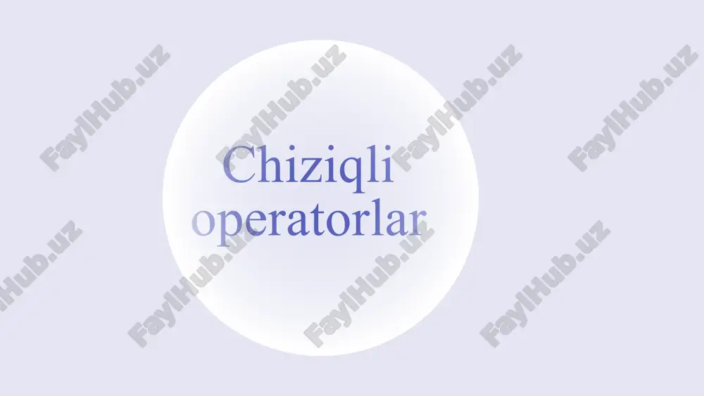chiziqli operatorlar — PPTX