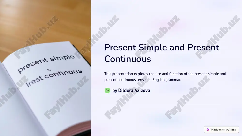 present simple and present continuous — PDF
