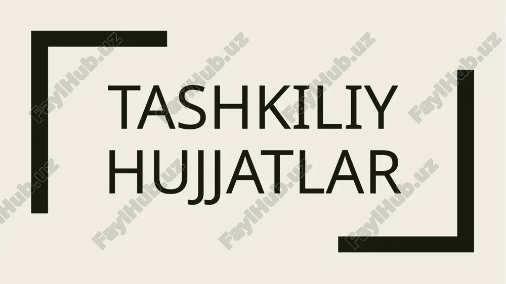 tashkiliy hujjatlar — ZIP