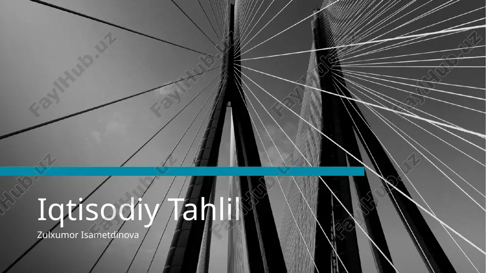 iqtisodiy tahlil — PPTX
