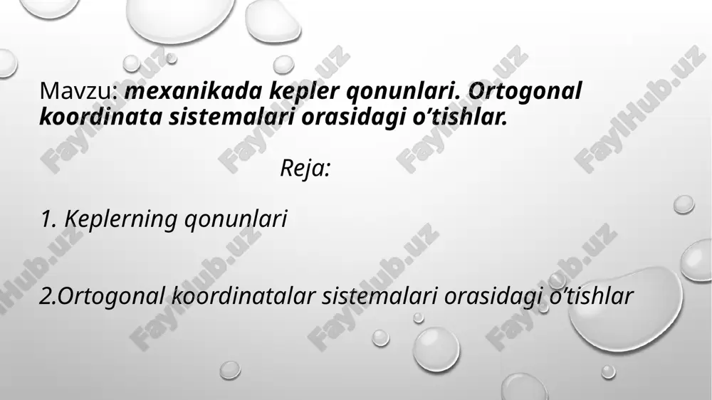 kepler qonunlari — PPTX