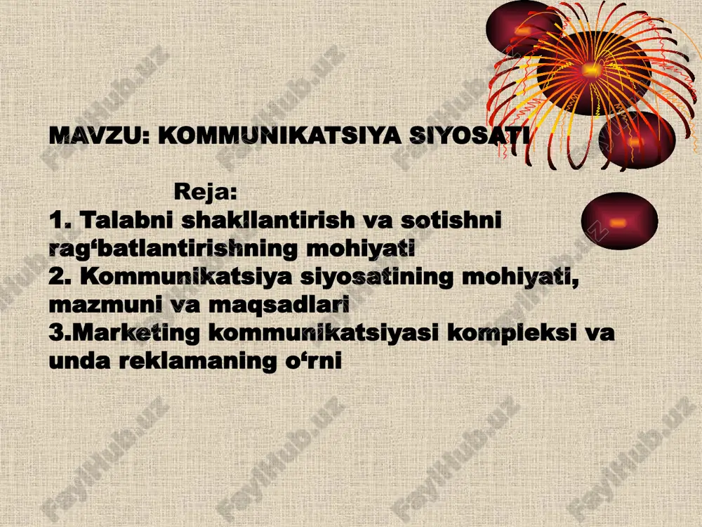 kommunikatsiya siyosati — PPTX