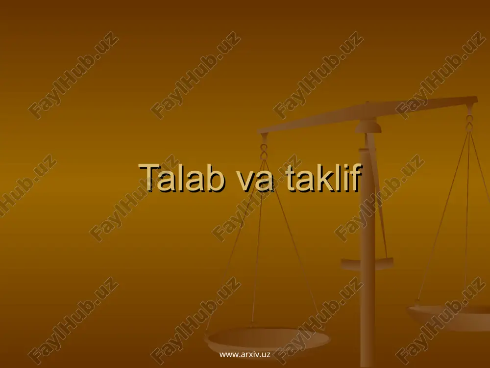 talab va taklif — ZIP