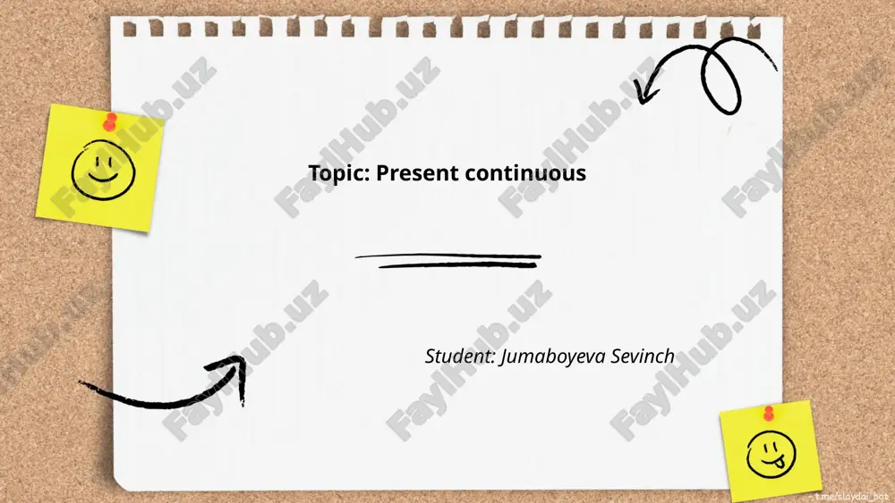 present continuous tense — PPTX