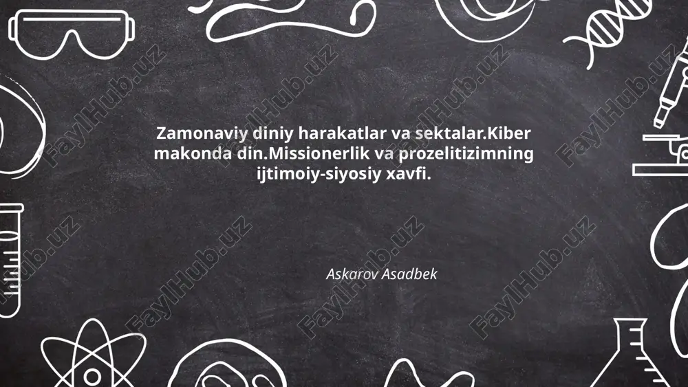 zamonaviy diniy harakatlar va sektalar — PPTX
