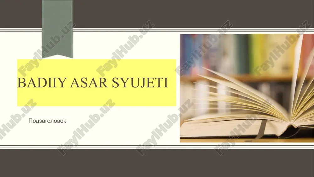 badiiy asar syujeti — ZIP