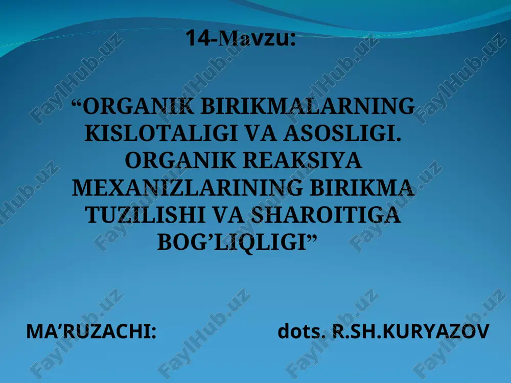 organik birikmalar — PPT