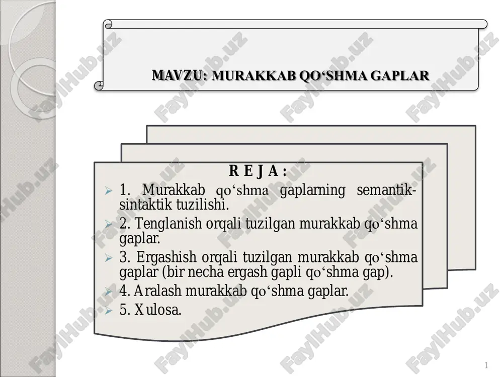 murakkab qo‘shma gaplar — PDF